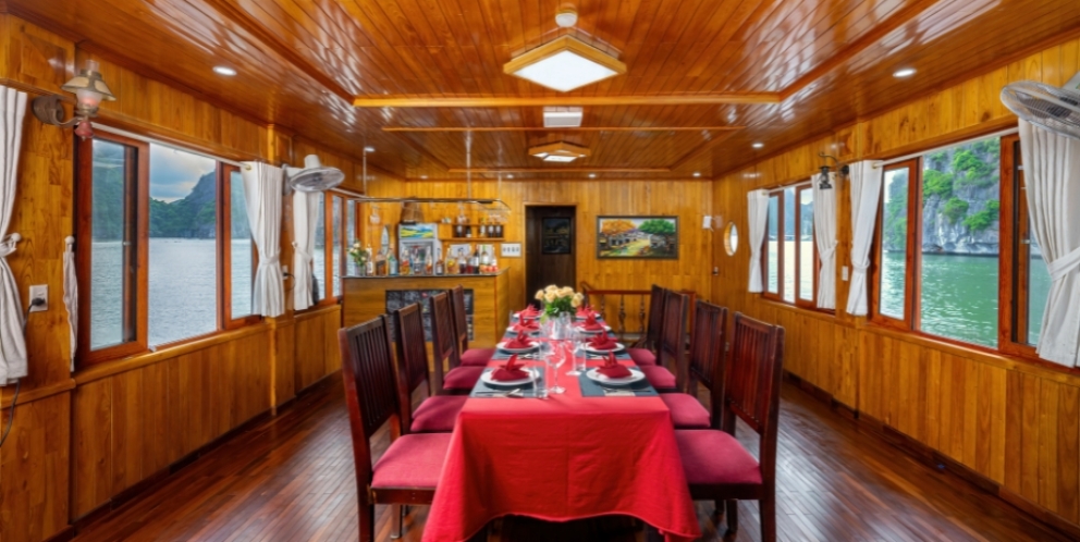 Fine dining restaurant on cruise