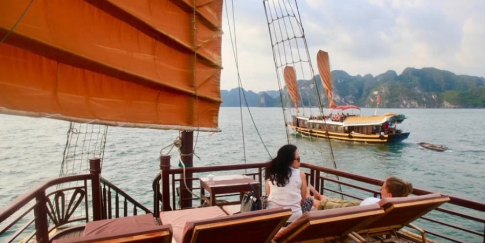 Admire Lan Ha beauty from junk cruise 