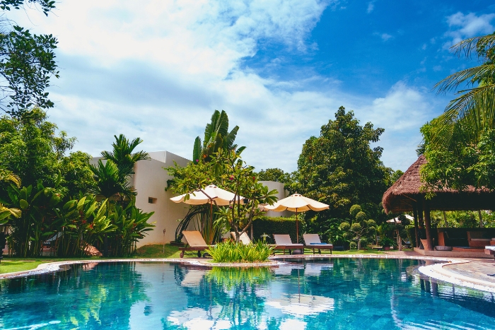 Diverse accommodation styles across Cambodia