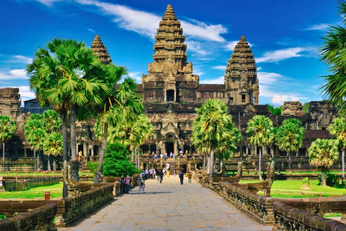 Exploring the world-famous Angkor Wat temple complex in Cambodia