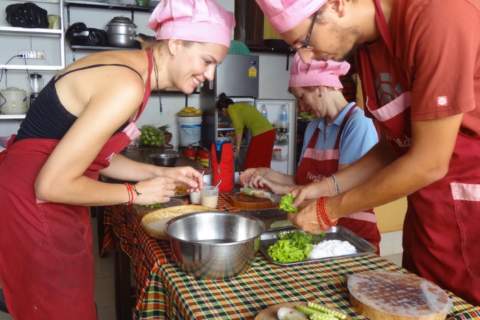 What to do in Battambang with kids? Khmer cooking class is a great idea