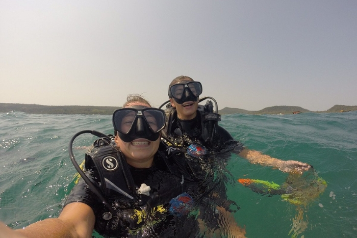 What to do if you visit Cambodia with children? Try some watersports in Koh Rong