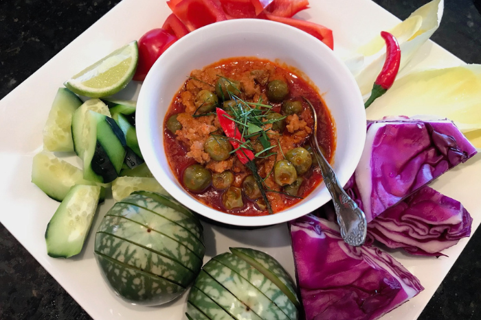 Prahok ktis whose main ingredient is prahok - fermented fish paste