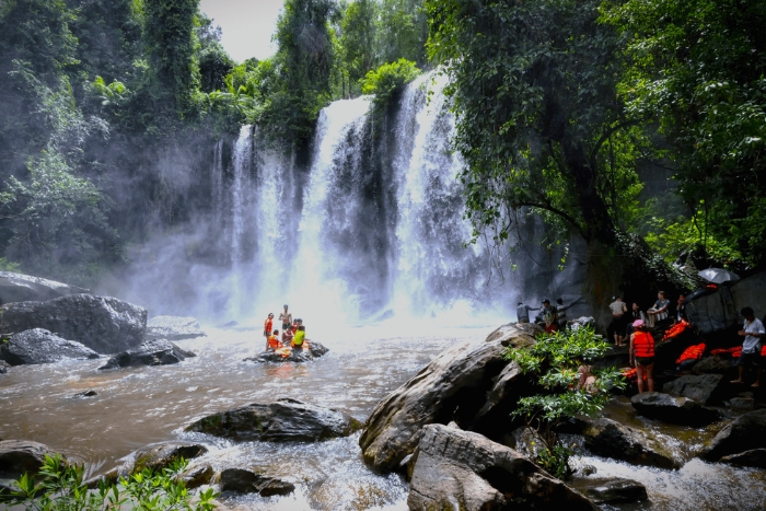 Phnom Kulen‎ waterfall during your Cambodia 2-week itinerary