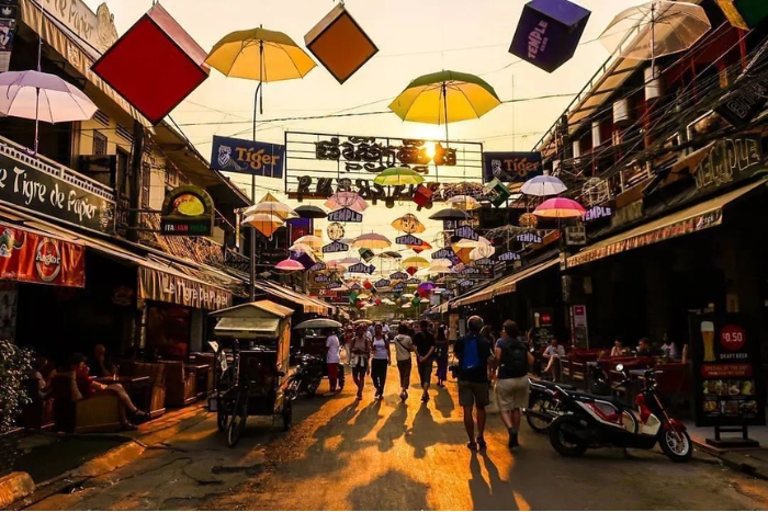 Pub Street in Siem Reap, the vibrant heart of the city