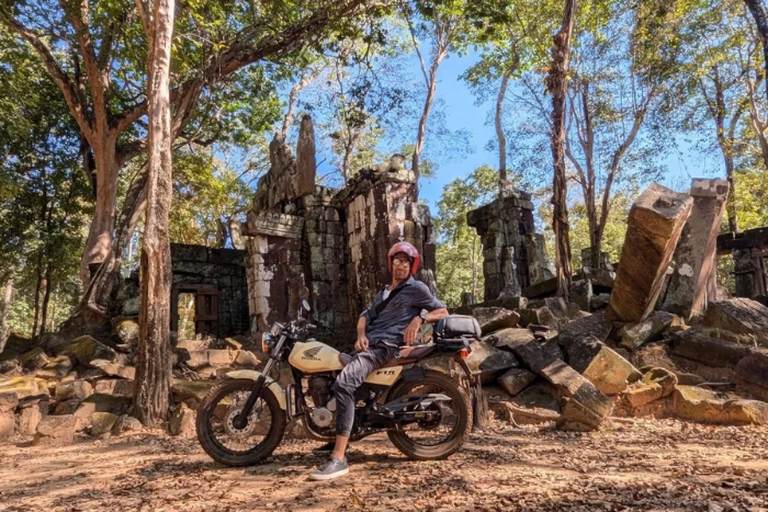 Photo of a customer who rented a motorbike from The Road Riders Cambodia (source: Google Maps)