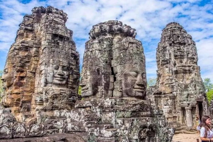Bayon Temple, famous for its impressive stone faces