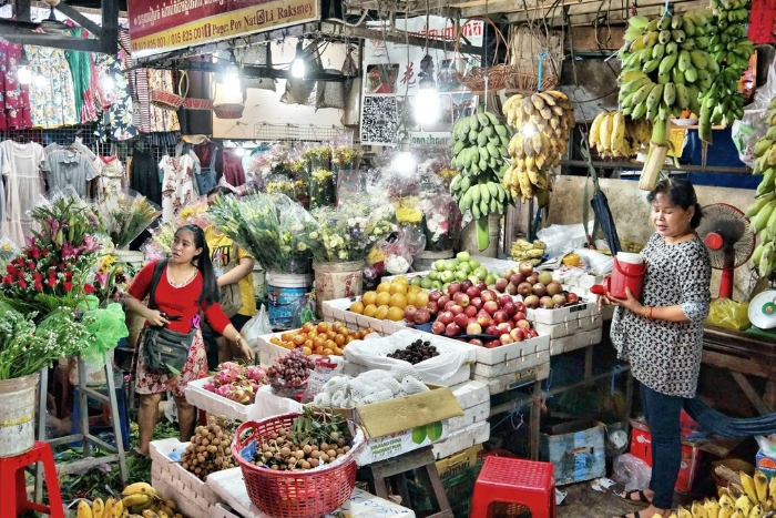 Phsar Leu, the central market of Sihanoukville in the itinerary Sihanoukville 5 days