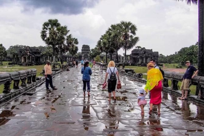 The rainy season is also the low tourist season in Cambodia