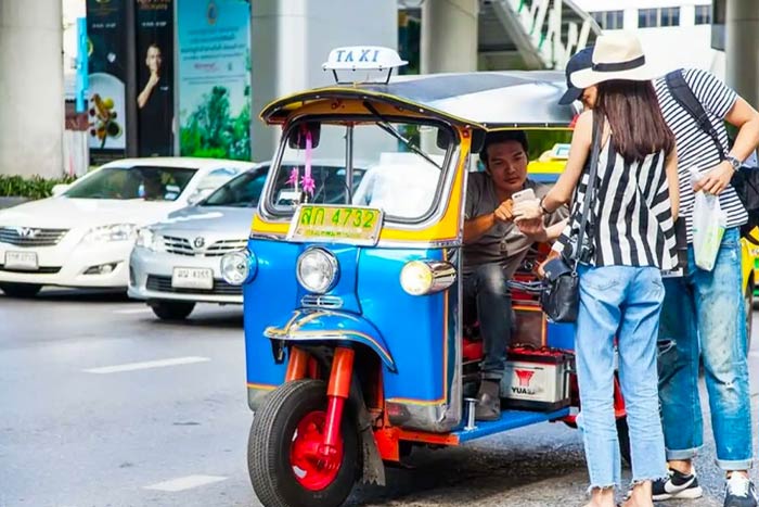 Tuk tuk in Champasak Laos