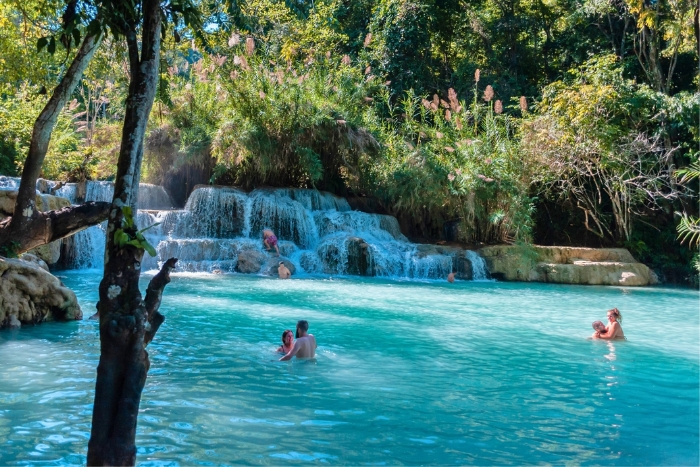 Relax at Kuang Si Waterfalls