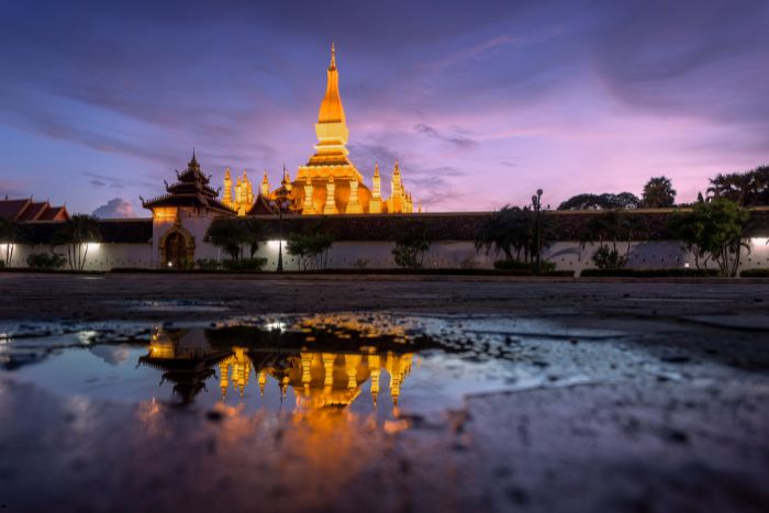 Where to go in Laos in September? Pha That Luang in Vientiane