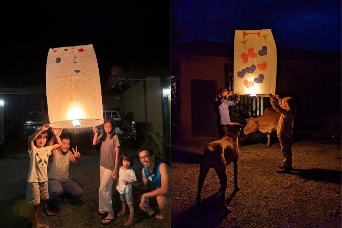 Decorating Thai lanterns