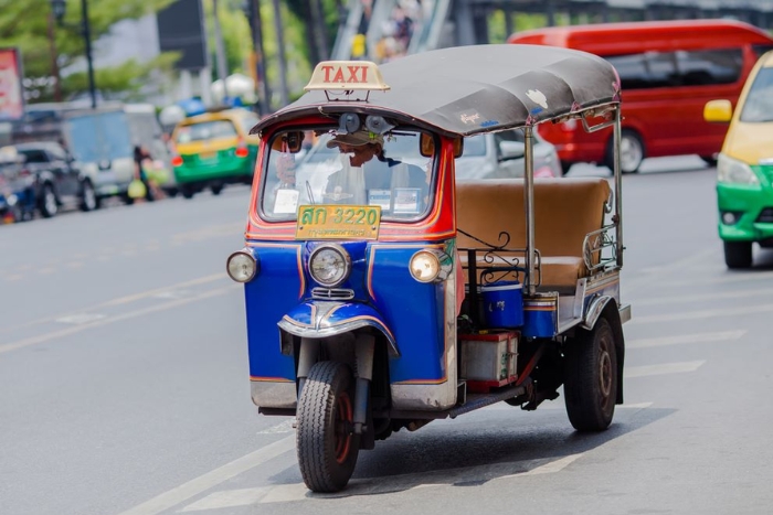 Tuk-tuk, one of the most iconic sights in Thai cities