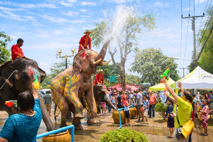 Take part in Songkran in Ayutthaya during a trip to Ayutthaya in April