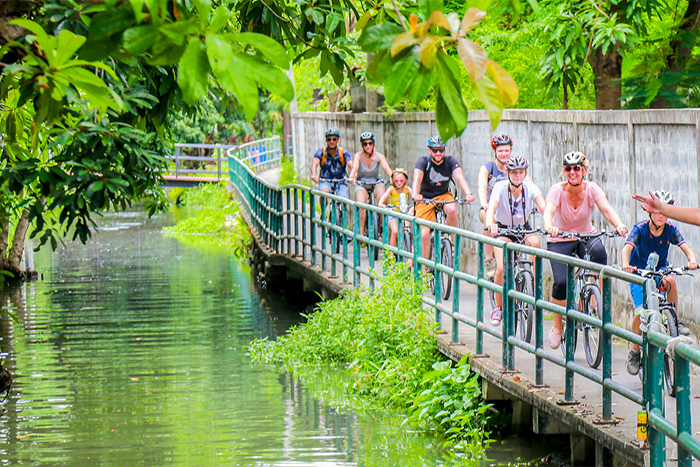 A half-day bicycle tour through the peaceful outskirts of Bangkok