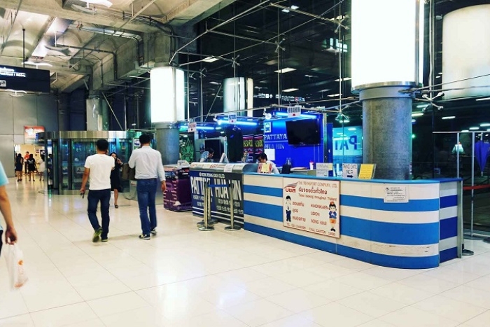 You can easily see Bangkok Pattaya bus ticket counters at the airport