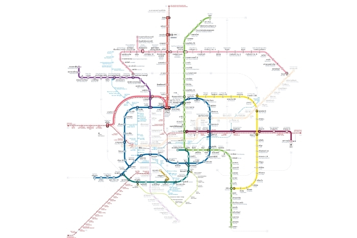 the BTS and the MRT in Bangkok