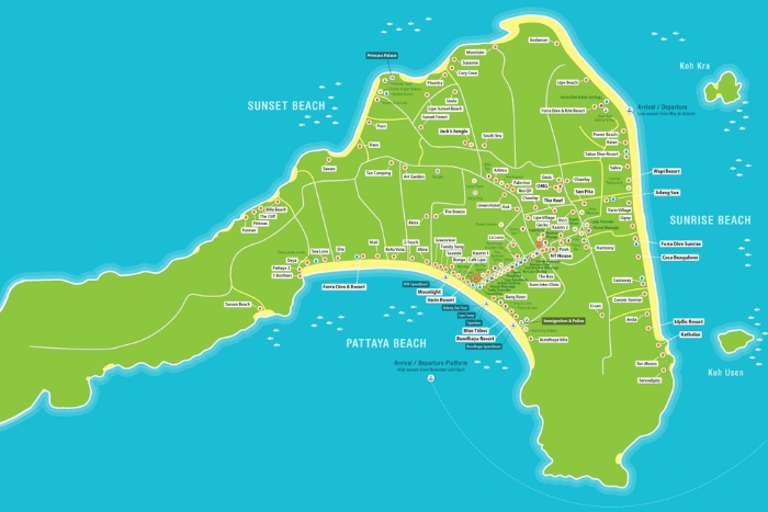 Koh Lipe Map - Koh Lipe Beaches