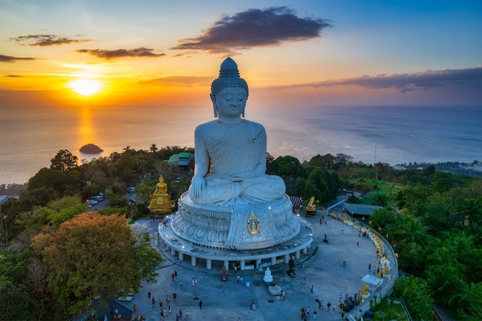 Big Buddha statue with panoramic views in Phuket