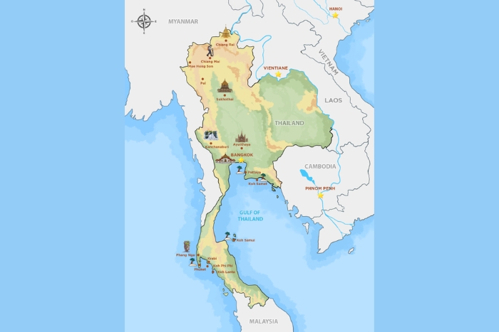 Thailand map