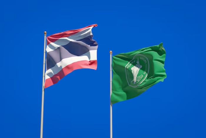 Flag of Bangkok city, capital of Thailand