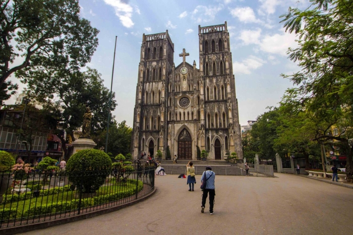 Admire St. Joseph's Cathedral during Hanoi 1 day trip itinerary