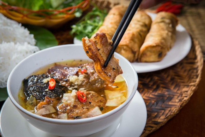 Bun cha Hang Quat, a typical flavor of Ha Thanh