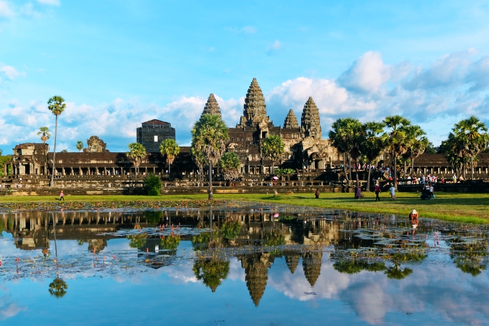A tranquil morning surrounds Angkor Wat, Siem Reap