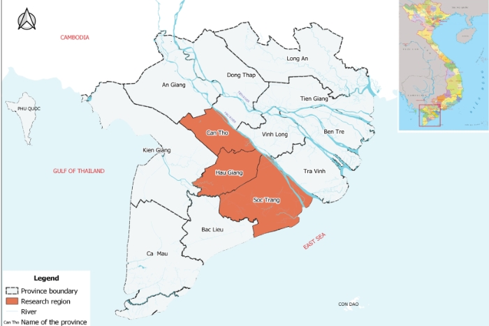 Mekong Delta tourist map