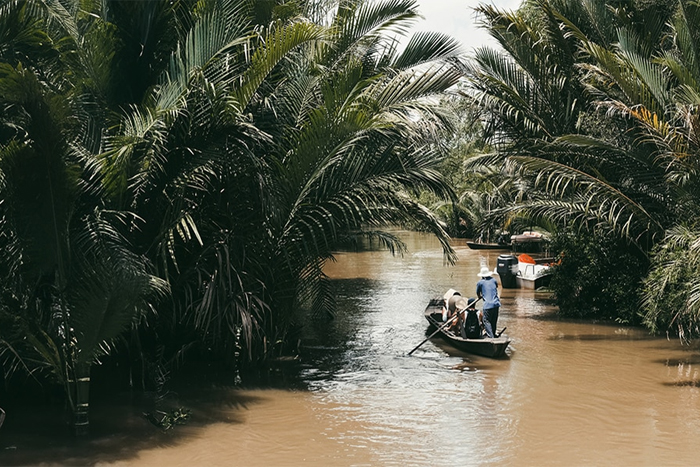 Boat excursion on the Tien River
