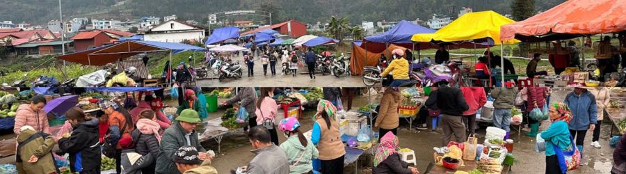 The Ch&acirc;u Ethnic Market near Sapa, in northern Vietnam