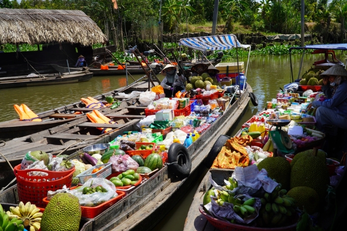 Cai Be floating market, Tien Giang, Vietnam