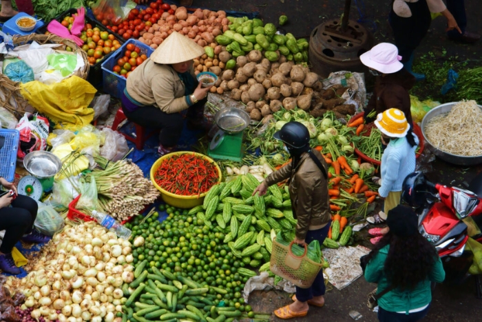 Local market in Vietnam