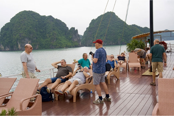 Relaxation and serenity aboard the junk