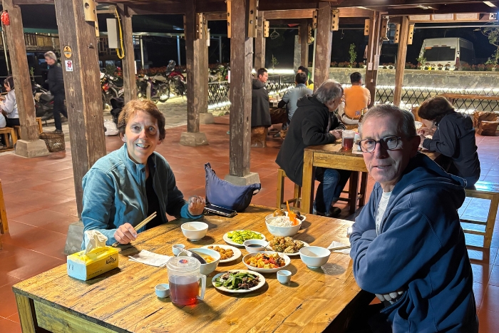 Hearty dinner in Dong Van Ha Giang 