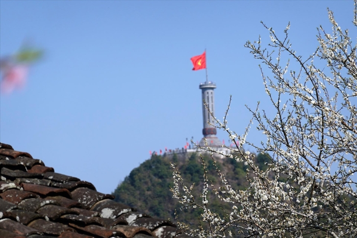 Lung Cu flag tower the northernmost pole of Vietnam in Ha Giang