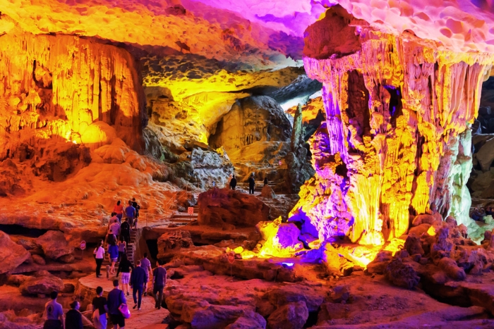 Visit Halong Bay and discover Sung Sot Cave