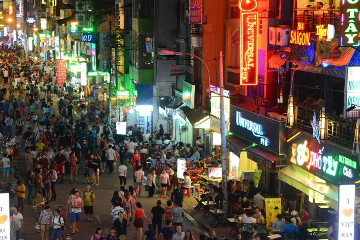 Bùi Viện Walking Street in Ho Chi Minh City, Vietnam
