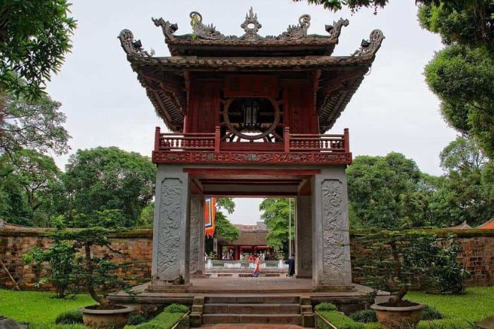 The Temple of Literature in Hanoi