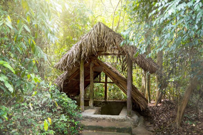 Exploring the Cu Chi tunnels near Ho Chi Minh City