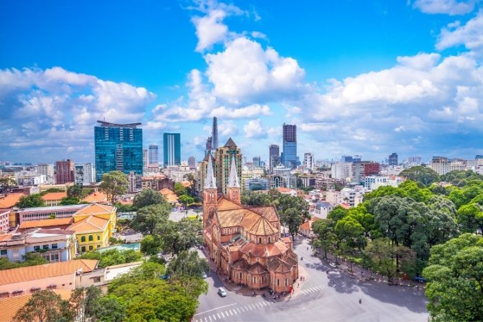 Notre-Dame Cathedral, an iconic landmark in the heart of Saigon or Ho Chi Minh City