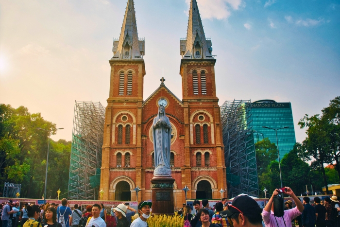 Notre Dame Cathedral stands among Saigon tourist attractions