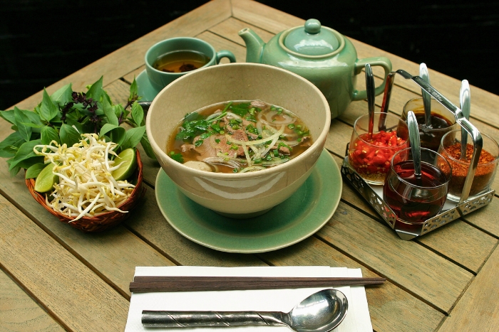 A traditional bowl of Vietnamese pho