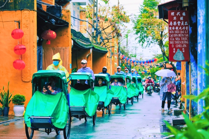 Rainy season in Hoi An Vietnam