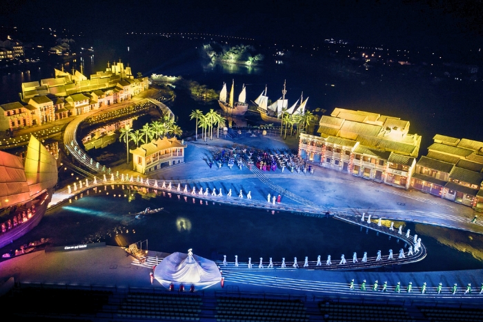 Colorful night performance at Hoi An Memories stage