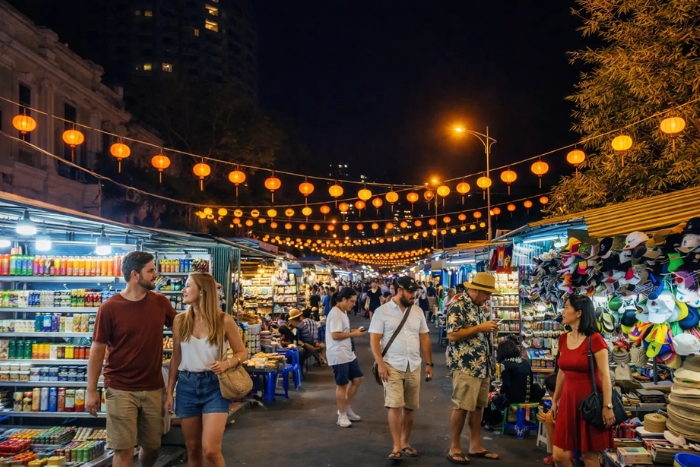 Nha Trang's&lrm; night market before the end of the first day of your 2-day itinerary in Nha Trang