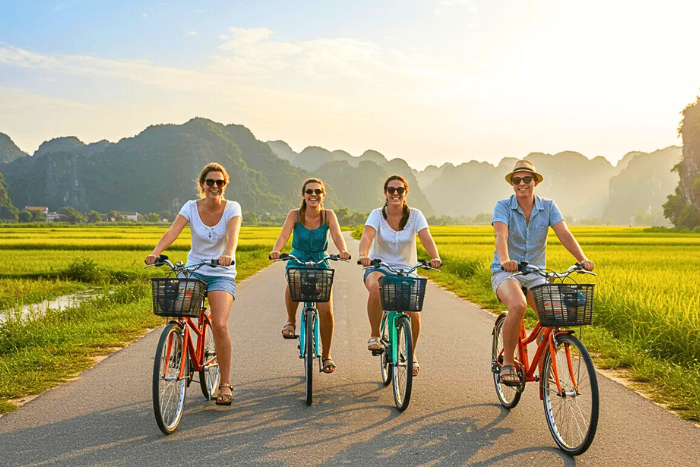 You should choose a means of transportation in Tam Coc that suits your physical condition