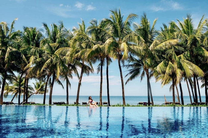 It's a luxurious boutique hotel nestled on a beautiful and tranquil beach