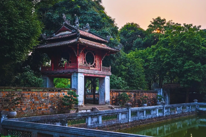 Temple of Literature shows balanced Vietnam travel cost 10 days